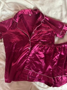 Pink Satin Sleepwear Set
